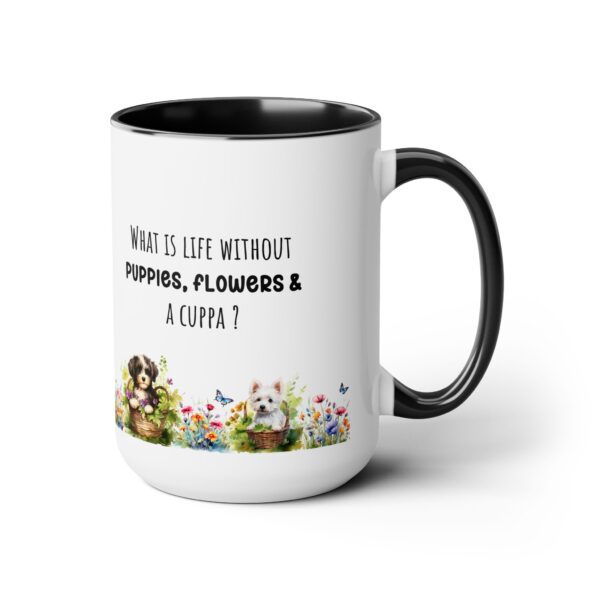 What is life without puppies -Two-Tone Coffee Mugs, 15oz - Image 15