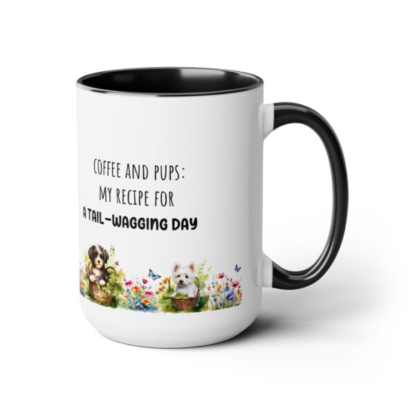 Tail Wagging day -  Two-Tone Coffee Mugs, 15oz - Image 3