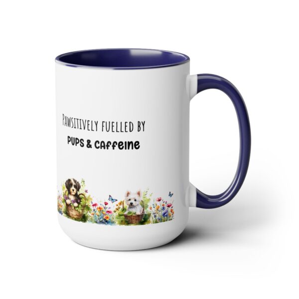 Pawsitively fuelled - Two-Tone Coffee Mugs, 15oz - Image 7