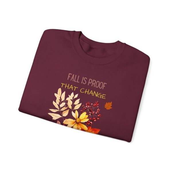 Unisex Sweat Shirt, print on sleeve - Fall is Proof... - Image 7