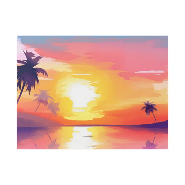 Matte canvas stretched frame, 0.75", 0.75", Tropical Sunset - Image 6