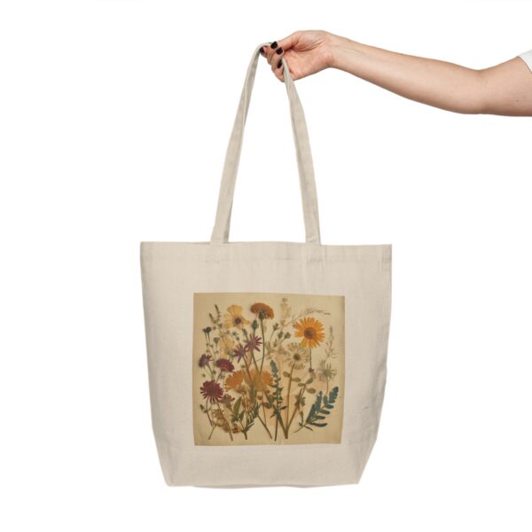 Canvas Shopping Tote - Wild Flowers - Image 4