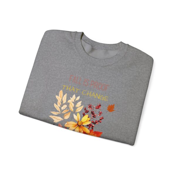 Unisex Sweat Shirt, print on sleeve - Fall is Proof... - Image 11