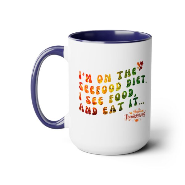 Two-Tone Coffee Mug, 15oz - See-food Diet... - Image 4