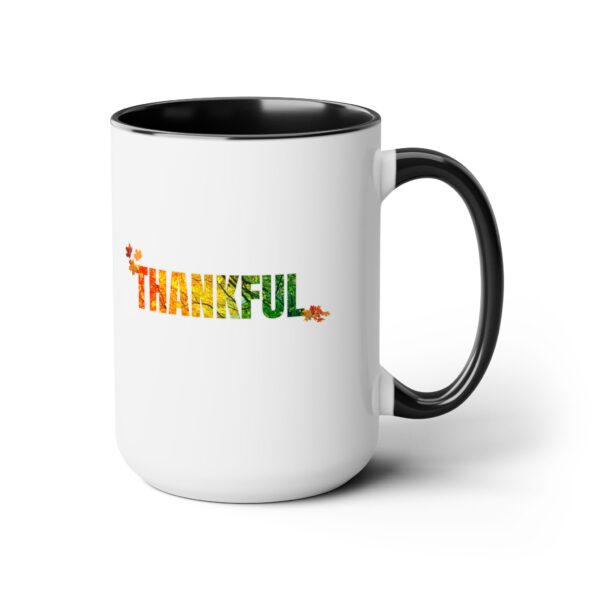 Two-Tone Coffee Mug, 15oz - Thankful... - Image 3