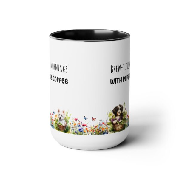 Brew-tiful Mornings,Two-Tone  - Coffee Mugs, 15oz - Image 2