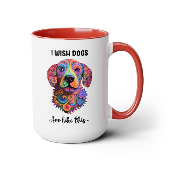 I wish dogs are like these - Two-Tone Coffee Mugs, 15oz - Image 15