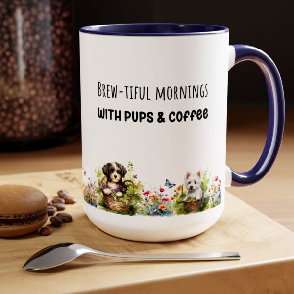 Brew-tiful Mornings,Two-Tone  - Coffee Mugs, 15oz - Image 8