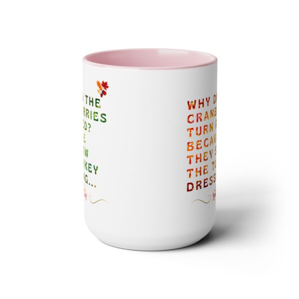 Two-Tone Coffee Mug, 15oz - Cranberries are red... - Image 9