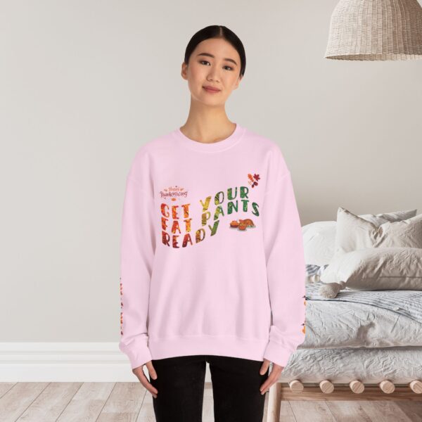 Unisex Sweat Shirt, print on sleeve - Get your fat pants ready... - Image 3