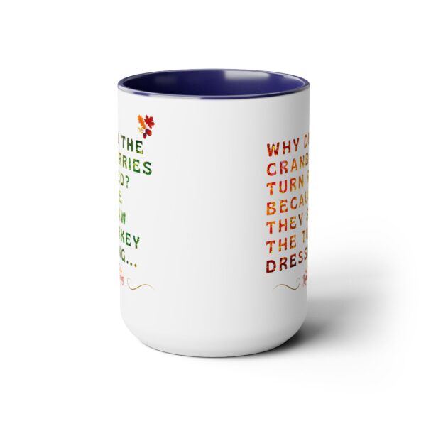 Two-Tone Coffee Mug, 15oz - Cranberries are red... - Image 6