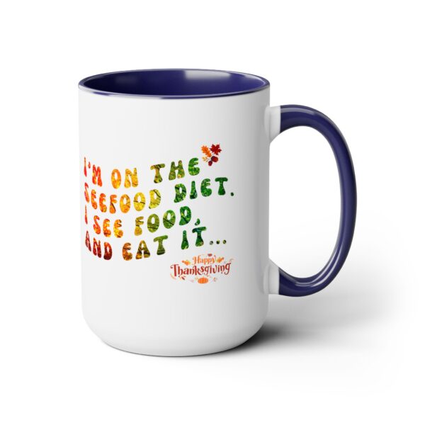 Two-Tone Coffee Mug, 15oz - See-food Diet... - Image 6