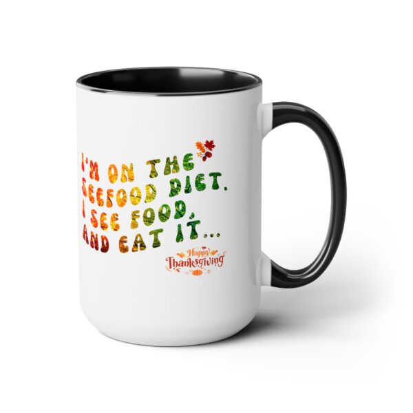 Two-Tone Coffee Mug, 15oz - See-food Diet... - Image 3