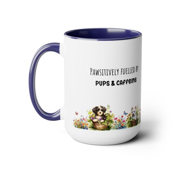 Pawsitively fuelled - Two-Tone Coffee Mugs, 15oz - Image 5