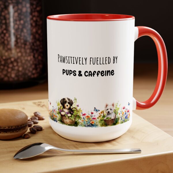 Pawsitively fuelled - Two-Tone Coffee Mugs, 15oz - Image 16