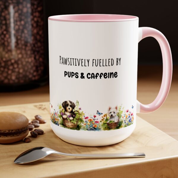 Pawsitively fuelled - Two-Tone Coffee Mugs, 15oz - Image 12