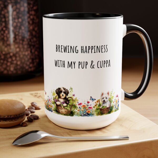 Brewing Happiness, Two-Tone Coffee Mugs, 15oz - Image 16