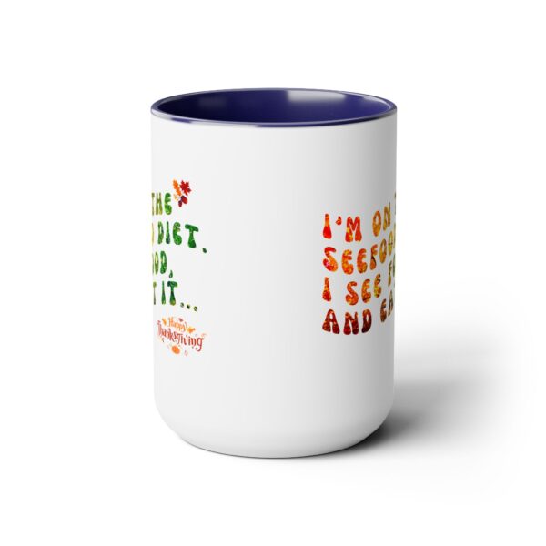 Two-Tone Coffee Mug, 15oz - See-food Diet... - Image 5