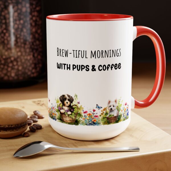 Brew-tiful Mornings,Two-Tone  - Coffee Mugs, 15oz - Image 16