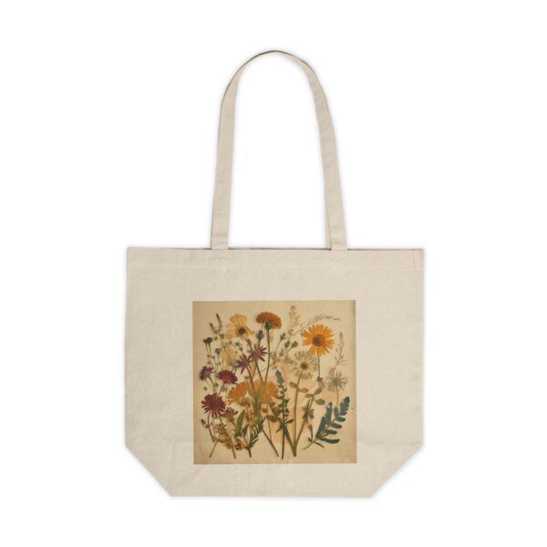 Canvas Shopping Tote - Wild Flowers - Image 2