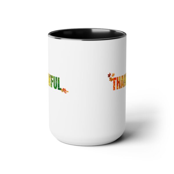 Two-Tone Coffee Mug, 15oz - Thankful... - Image 2