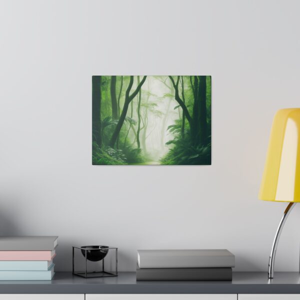 Matte canvas stretched frame, 0.75", 0.75", Lush rainforest - Image 3