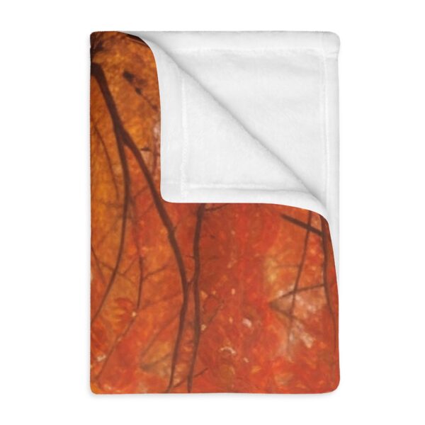 Velveteen Minky Blanket, Tree-line, one side print - Image 3