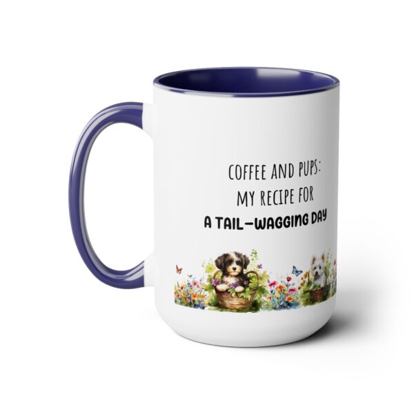 Tail Wagging day -  Two-Tone Coffee Mugs, 15oz - Image 5