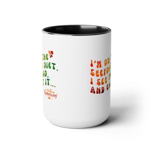 Two-Tone Coffee Mug, 15oz - See-food Diet... - Image 2