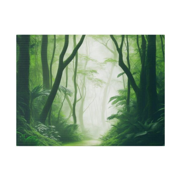 Matte canvas stretched frame, 0.75", 0.75", Lush rainforest - Image 4