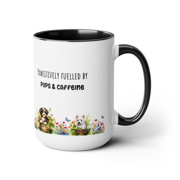 Pawsitively fuelled - Two-Tone Coffee Mugs, 15oz - Image 3