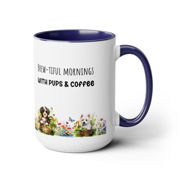 Brew-tiful Mornings,Two-Tone  - Coffee Mugs, 15oz - Image 7