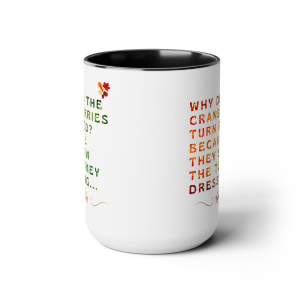 Two-Tone Coffee Mug, 15oz - Cranberries are red... - Image 2