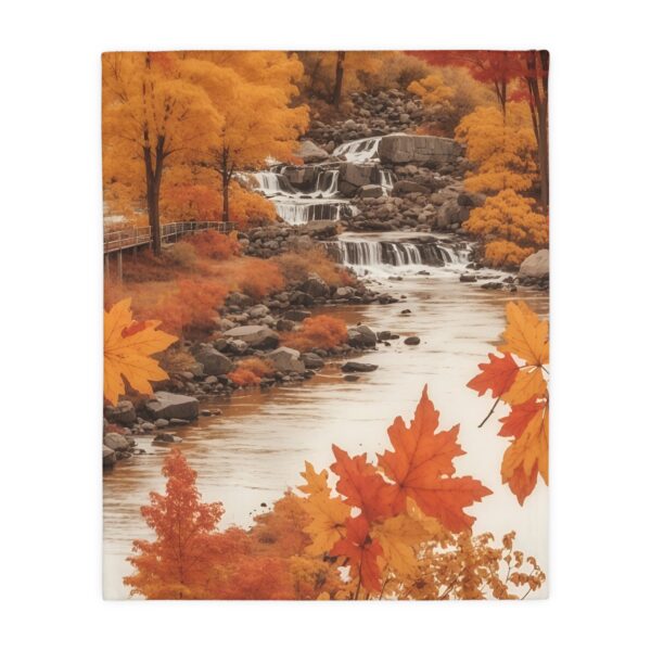 Velveteen Minky Blanket, Stream, one side print - Image 5