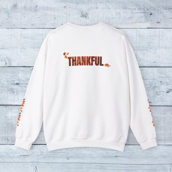 Unisex Sweat Shirt, print on sleeve - Thanksgiving Mode On... - Image 8