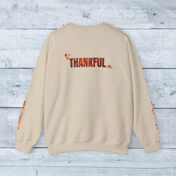 Unisex Sweat Shirt, print on sleeve - Thanksgiving Mode On... - Image 5