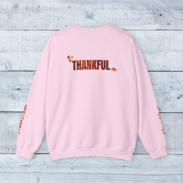 Unisex Sweat Shirt, print on sleeve - Thanksgiving Mode On... - Image 2