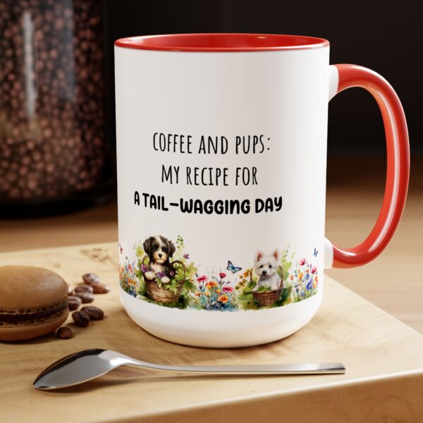 Tail Wagging day -  Two-Tone Coffee Mugs, 15oz - Image 12