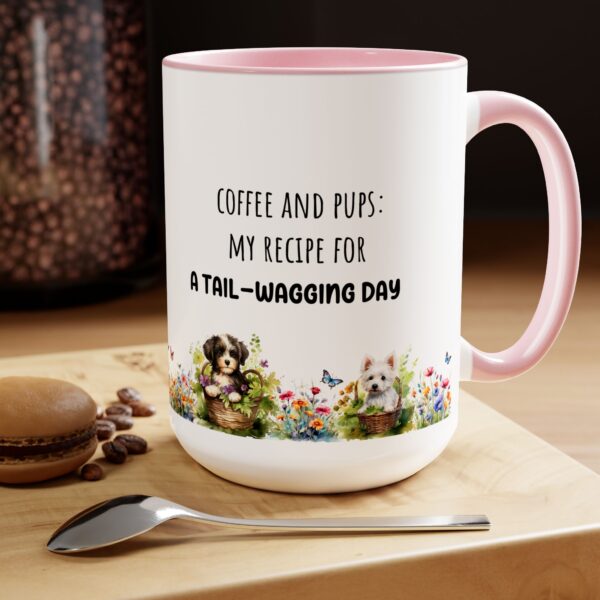 Tail Wagging day -  Two-Tone Coffee Mugs, 15oz - Image 13