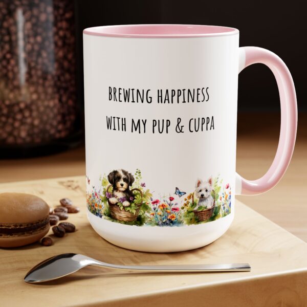 Brewing Happiness, Two-Tone Coffee Mugs, 15oz - Image 13