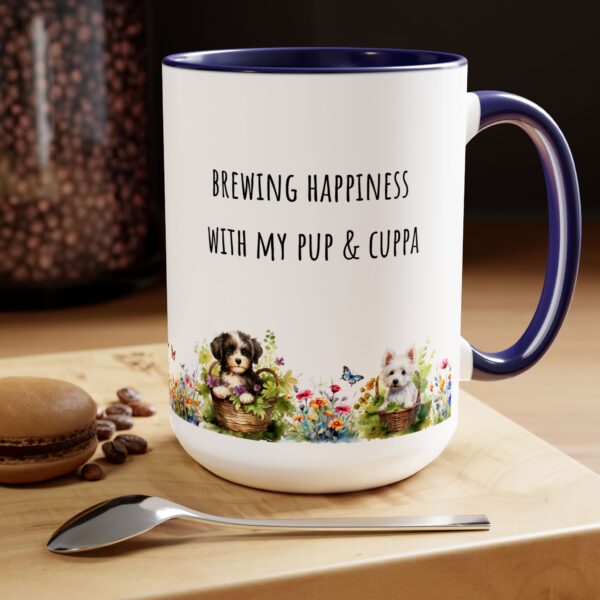 Brewing Happiness, Two-Tone Coffee Mugs, 15oz - Image 12