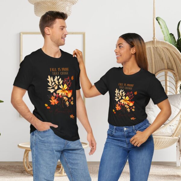 Unisex Short Sleeve T shirt - Fall is proof... - Image 3