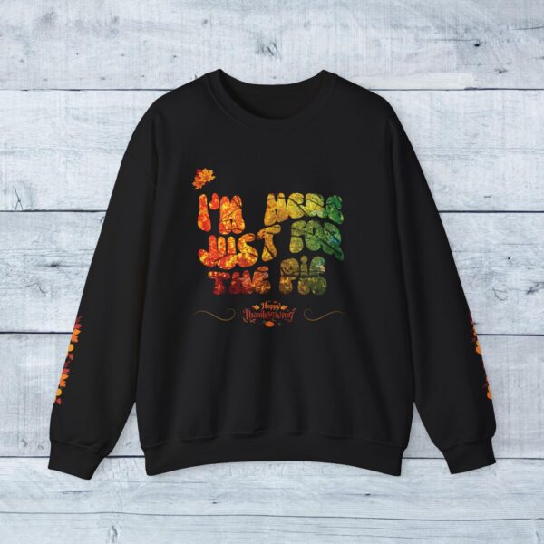 Unisex Sweat Shirt, print on sleeve - Just for the Pie... - Image 5