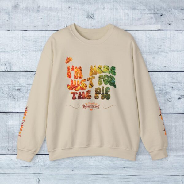 Unisex Sweat Shirt, print on sleeve - Just for the Pie... - Image 6