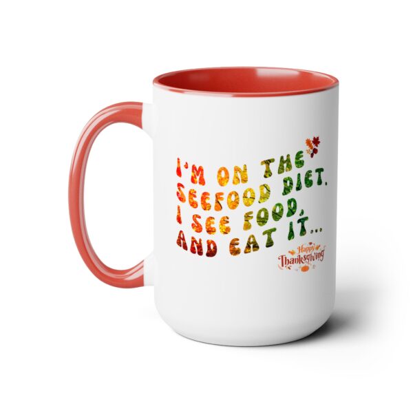 Two-Tone Coffee Mug, 15oz - See-food Diet... - Image 8