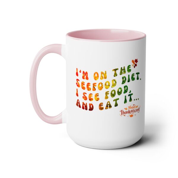 Two-Tone Coffee Mug, 15oz - See-food Diet... - Image 9