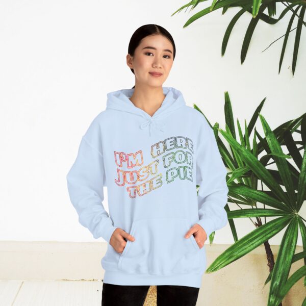 Unisex Heavy Blend Hoodie - I am here just for... - Image 18