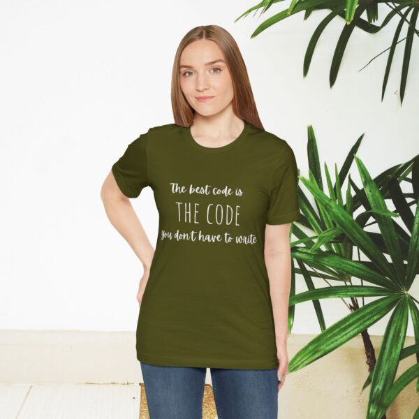 Unisex Short Sleeve T shirt - The best code is... - Image 16