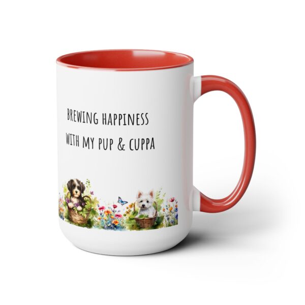 Brewing Happiness, Two-Tone Coffee Mugs, 15oz - Image 5