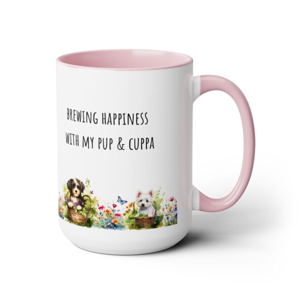 Brewing Happiness, Two-Tone Coffee Mugs, 15oz - Image 4